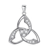 Silver Triangle Celtics Knot Pendant Neckalces for Women