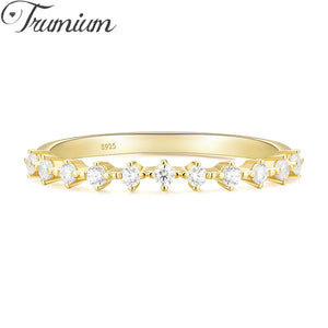 925 Silver Diamond Trumium Ring for Women Party Jewelry