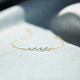 Trumium S925 Sterling Silver Bangles Sea Wave Women Bracelets Jewelry