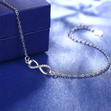 Trumium S925 Sterling Silver Endless Love Infinity Women Bracelet