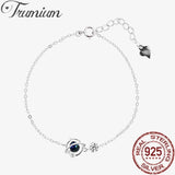 S925 Sterling Silver Fantasy Planet Bracelet Adjustable Chain