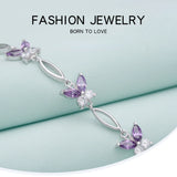 Trumium S925 Sterling Silver Butterfly Bracelet for Women