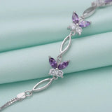 Trumium S925 Sterling Silver Butterfly Bracelet for Women