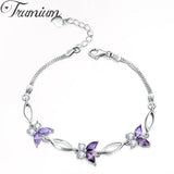Trumium S925 Sterling Silver Butterfly Bracelet for Women