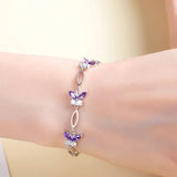 Trumium S925 Sterling Silver Butterfly Bracelet for Women