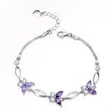 Trumium S925 Sterling Silver Butterfly Bracelet for Women