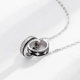 Victory Star 925 Silver Ring Necklace for Men