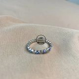 Trumium Sterling Silver Eye Ring Charm Wedding Eternity Rings for Women