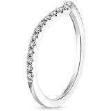 Trumium V Shape Zirconia Eternity Bands Copper Engagement Rings