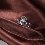 Trumium Women's Claddagh Ring 925 Sterling Silver Celtic Knot Crown Engraving