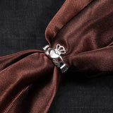 Trumium Women's Claddagh Ring 925 Sterling Silver Celtic Knot Crown Engraving