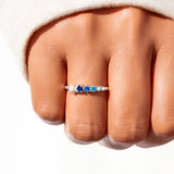Sterling Silver Zircon Star Ring Wedding Gift