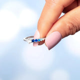Sterling Silver Zircon Star Ring Wedding Gift