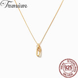 Sterling Silver Double Rectangle Pendant Necklace Snake Bone Thin Chain