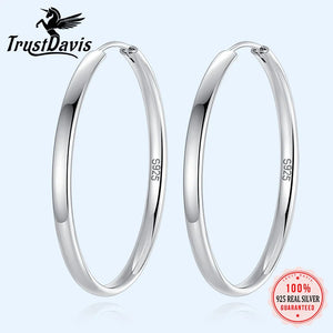 925 Sterling Silver Huggie Earrings for Women Office Lady Dancing Party