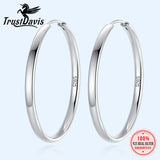 925 Sterling Silver Huggie Earrings for Women Office Lady Dancing Party