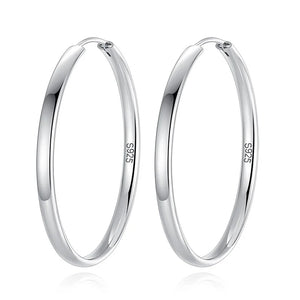 925 Sterling Silver Huggie Earrings for Women Office Lady Dancing Party