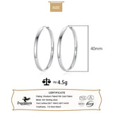 925 Sterling Silver Huggie Earrings for Women Office Lady Dancing Party