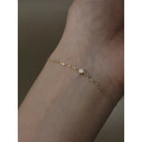Real 925 Sterling Silver 14k CZ Bracelet For Women Wedding Party