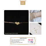 TrustDaivs 925 Silver Mini Heart Bracelet For Women Wedding Party S925 Jewelry