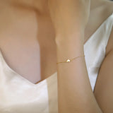 TrustDaivs 925 Silver Mini Heart Bracelet For Women Wedding Party S925 Jewelry
