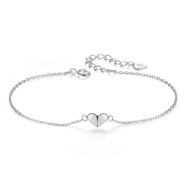 TrustDaivs 925 Silver Mini Heart Bracelet For Women Wedding Party S925 Jewelry