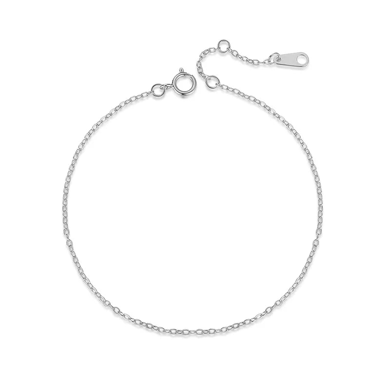 TrustDaivs 925 Silver Chain Charm Bracelet Women Wedding Jewelry