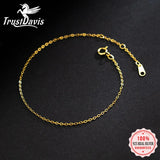 TrustDaivs 925 Silver Chain Charm Bracelet Women Wedding Jewelry