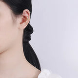 925 Silver Twist Ear Cuff Clip Earrings for Women