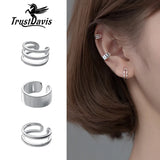 925 Sterling Silver Clip on Earrings for Women, No Piercing