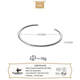 TrustDavis 100% 925 Solid Sterling Silver Smiling Face Bangle Bracelet