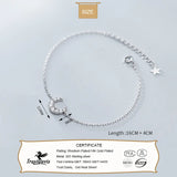 925 Silver Moon CZ Bracelet Women's Jewelry Gift