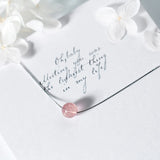 925 Sterling Silver 8mm Strawberry Crystal Pendant Short Necklace