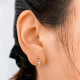 925 Solid Real Sterling Silver Cat Stud Earrings Gift DS1709