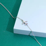 925 Sterling Silver Plane Bracelet With CZ For Women Girls
