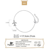 925 Sterling Silver Plane Bracelet With CZ For Women Girls