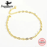 925 Sterling Silver Hollow Love Heart Bracelet Women Lady Silver Jewelry