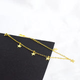 TrustDavis 925 Silver Sweet 5 Star Bracelet For Women