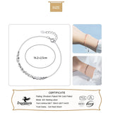 TrustDavis 925 Silver Beads Bracelet For Women