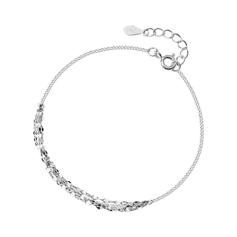 TrustDavis 925 Silver Beads Bracelet For Women