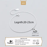 925 Sterling Silver Heart Anklets For Women's Jewelry