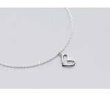 925 Sterling Silver Heart Anklets For Women's Jewelry