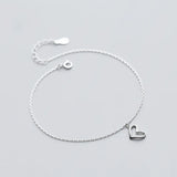925 Sterling Silver Heart Anklets For Women's Jewelry
