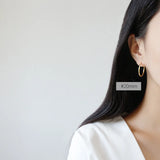 925 Sterling Silver Unique Shaped Huggie Hoop Earring
