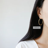 925 Sterling Silver Unique Shaped Huggie Hoop Earring