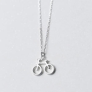925 Sterling Silver Bike Pendant Necklace Girl Birthday Gift Lady