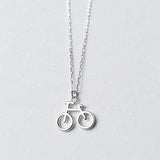 925 Sterling Silver Bike Pendant Necklace Girl Birthday Gift Lady