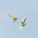 925 Sterling Silver Tiny Heart Stud Earrings Gift For Girls Kids Lady