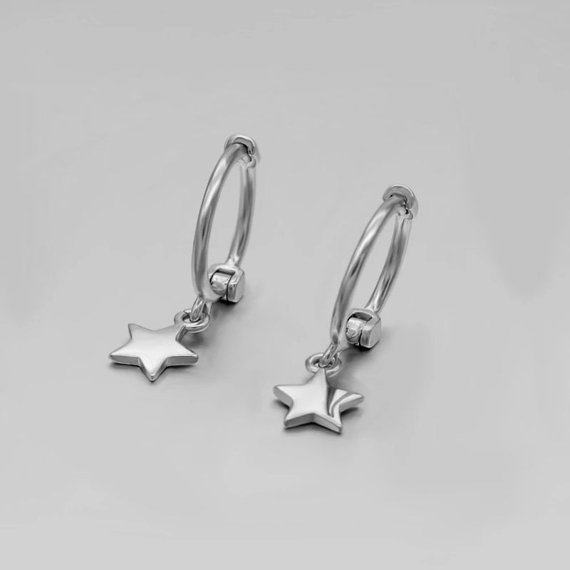 TrustDavis 925 Silver Small Star Stud Earrings For Girls Teens