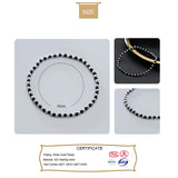 925 Solid Sterling Silver Elastic Bead Bracelet For Women Girls Lady Gift
